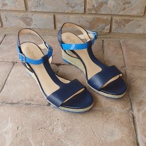Cole Haan gorgeous navy wedges